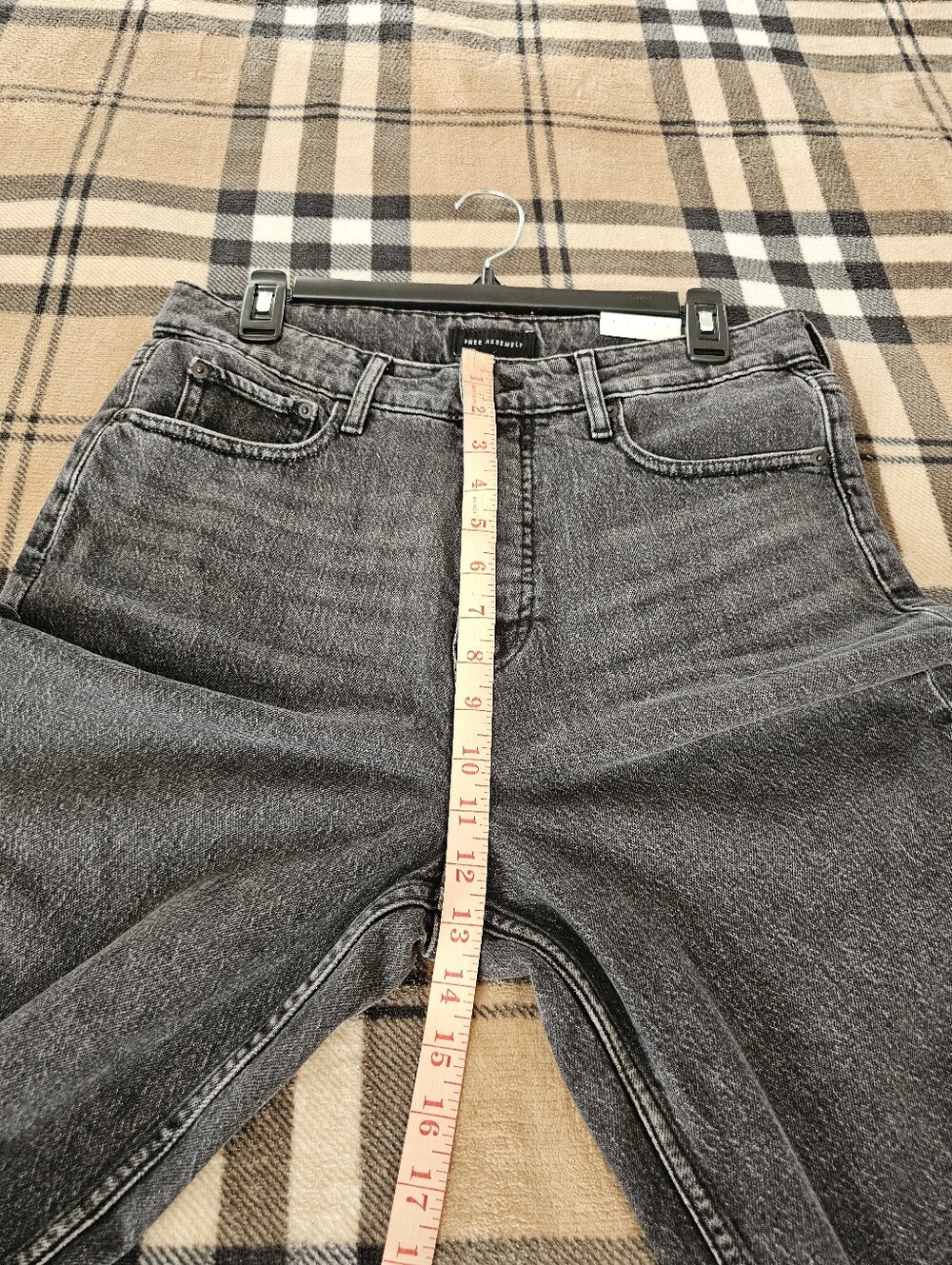 High-Rise Wide Leg Jeans in Washed Gray - Picture 7 of 9